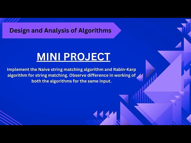 Comparing String Matching Algorithms: Naive vs Rabin-Karp