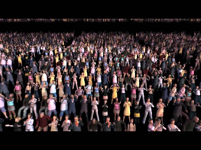 Large-scale Crowd Simulation: sh0004