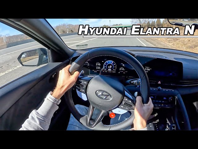 2023 Hyundai Elantra N - The Honda Civic Type R Fighter!  (POV Binaural Audio)