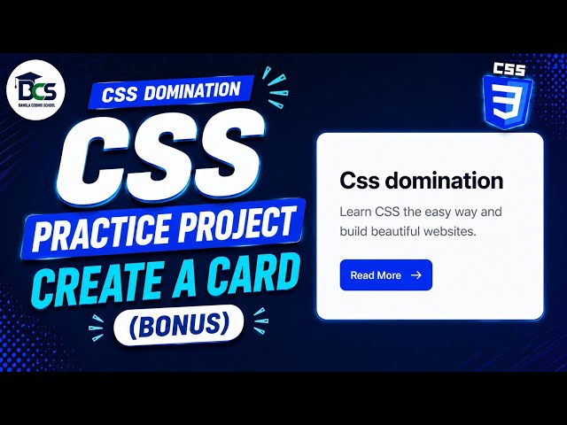 CSS Practice Project | CSS Tutorial for Beginners in Bangla | Bonus Episode