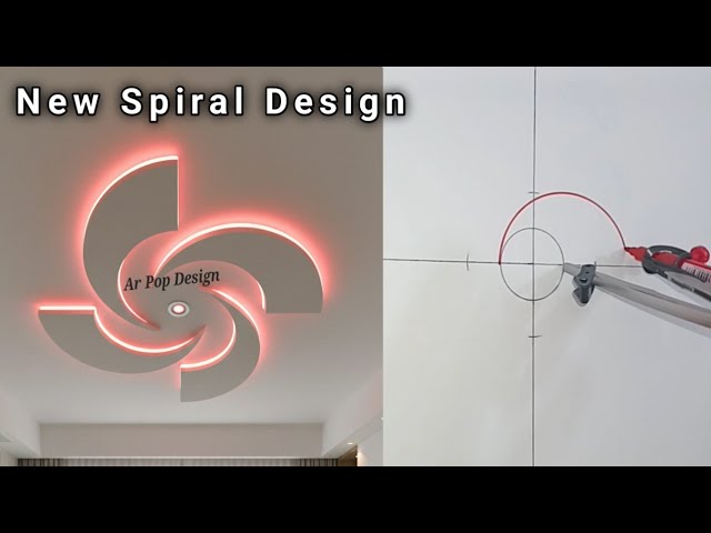 Latest Spiral Ceiling Design Marking ✍️💯 By Ar Pop Design