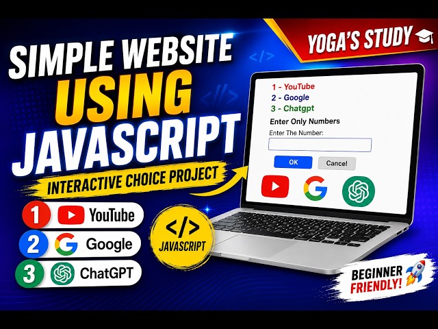 Build a Simple Website Using JavaScript | Choice Project | Beginner HTML & JS#JavaScript #HTML