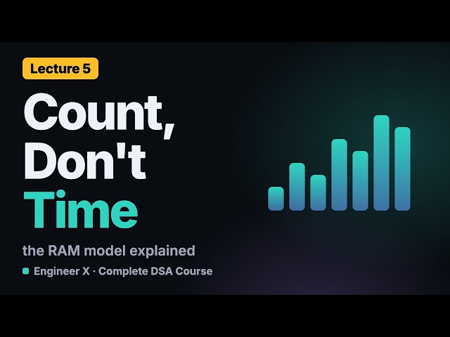 Analysis of Algorithms: The RAM Model and Counting Steps (Insertion Sort) | DSA Course L5