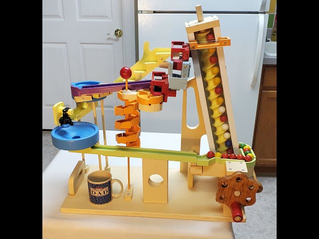 How to Build an Archimedes Wood Screw Powered Marble Machine