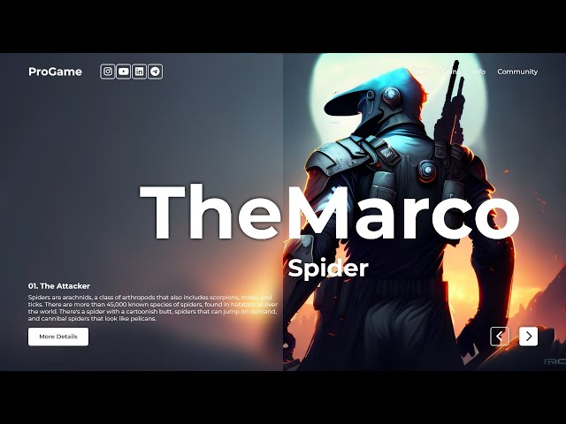 Creating an Beautiful Animated Epic Gaming Website Template with HTML, CSS, and JavaScript