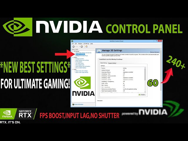 Best Nvidia Control Panel Settings For Competitive Gaming FPS & Boost Performance 2022