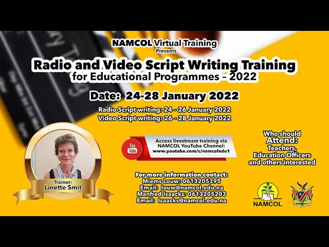 NAMCOL - Radio and Video Script Training - Identifying Lesson Topics - Part 1