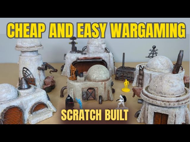 Simple Scratch Built Tatooine buildings for Star Wars Legions, Shatterpoint, 40k, tabletop wargame.