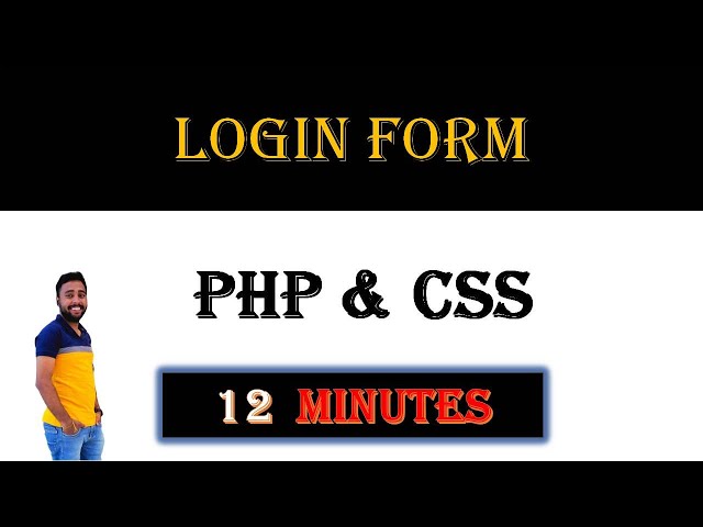 How To Make Login Form Using PHP and HTML Code