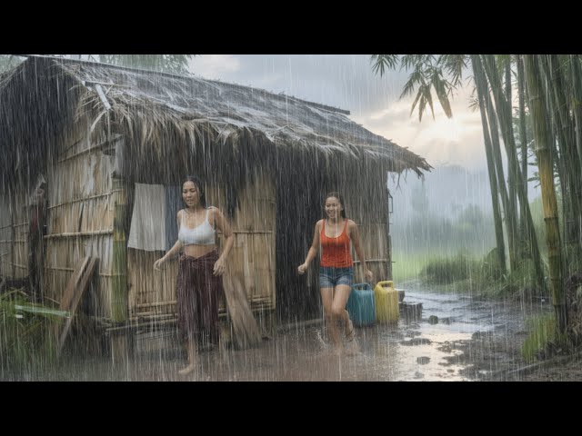 SHOCKING STORM in Indonesia! 🌧️ My Quiet Village Hit by Torrential Rain & Thunder ⚡ Deep Sleep Rain