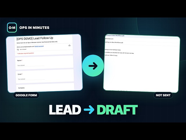 Stop Losing Leads: Google Forms to Gmail Drafts (Free)