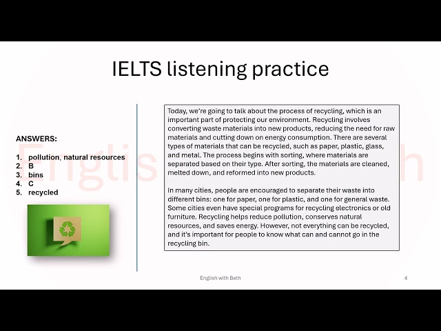IELTS Style Listening Practice | Audio, Questions & Answers | Improve Your Listening Skills | B1/B2