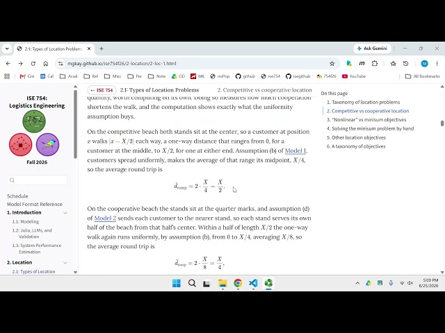 ISE 754 (Fall 2026) 2.1 Types of Location Problems