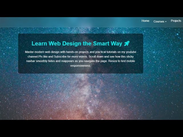 Modern Sticky Navbar with Dropdown — Responsive HTML/CSS/JS (Copyable Snippet)