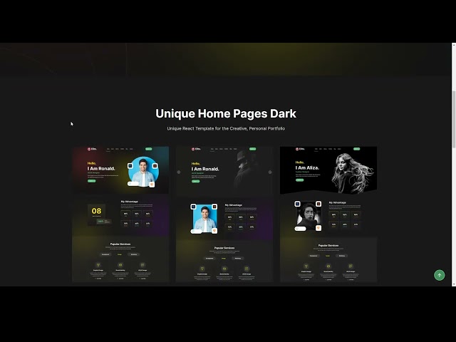 Elito - Creative Portfolio React Template responsive modern