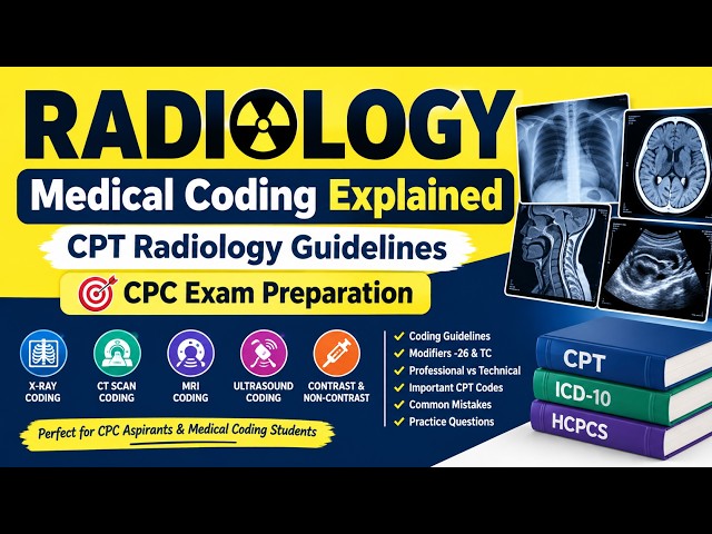 RADIOLOGY Medical Coding Explained | CPT Radiology Guidelines & Important Codes | CPC Exam Preparati