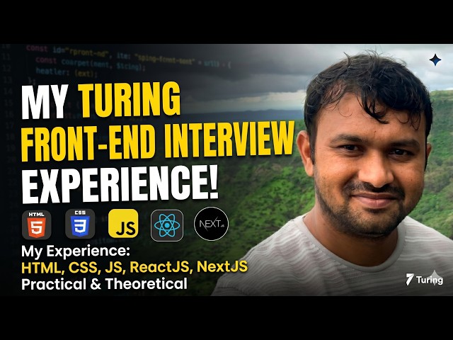Turing Front-End Interview 2026: Practical & Theoretical Rounds | #hindi