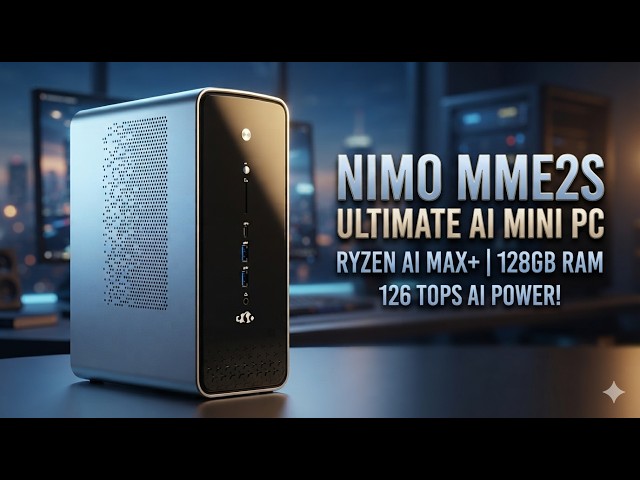 NIMO MME2S Mini PC | Ryzen AI Max+ 395, 128GB RAM, Radeon 8060S & 126 TOPS AI!