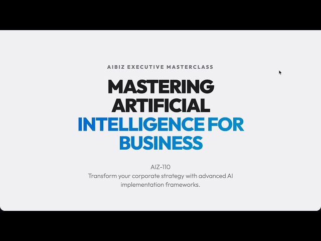 Artificial Intelligence for Business | Master AI Strategy, Applications & Innovation