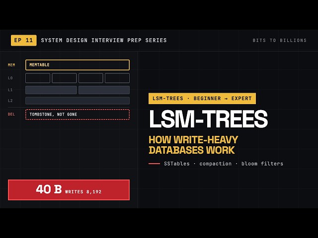 Ep 11 | LSM-Trees Explained: How Write-Heavy Databases Work - Bits To Billions | System Design