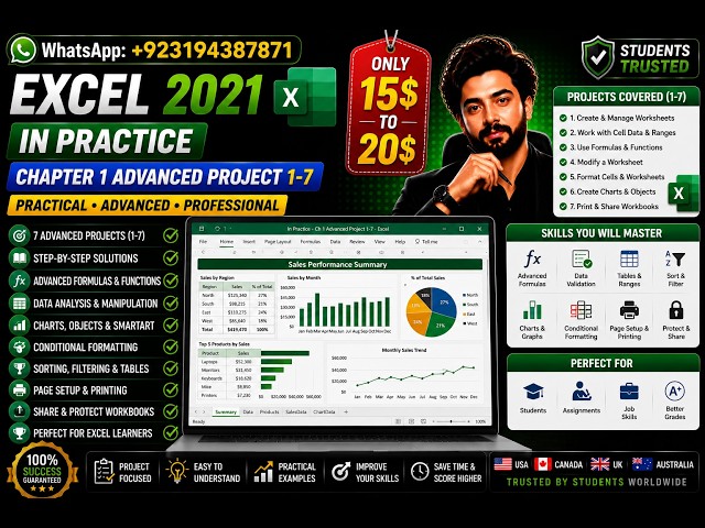 Excel 2021 In Practice - Ch 1 Advanced Project 1-7