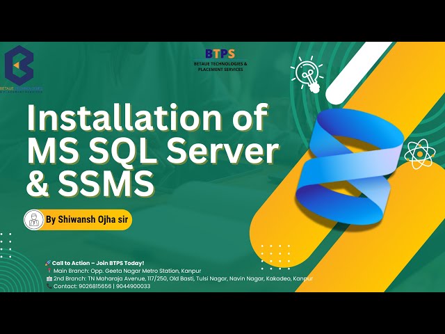 Installation of MS SQL Server & SSMS #btpskanpur #education #programming #technology #coding