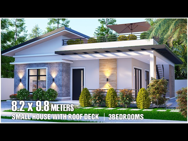 Small House Design | Design with Roof Deck and Minimalist Living