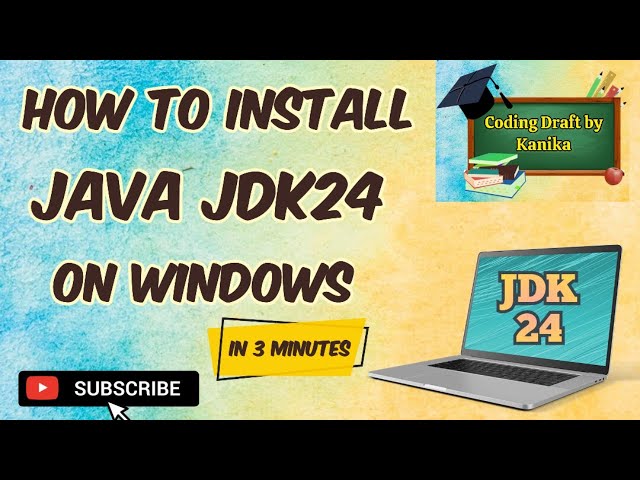 How to install Java JDK 24 on Windows | JDK 24 Installation| Coding Draft by Kanika