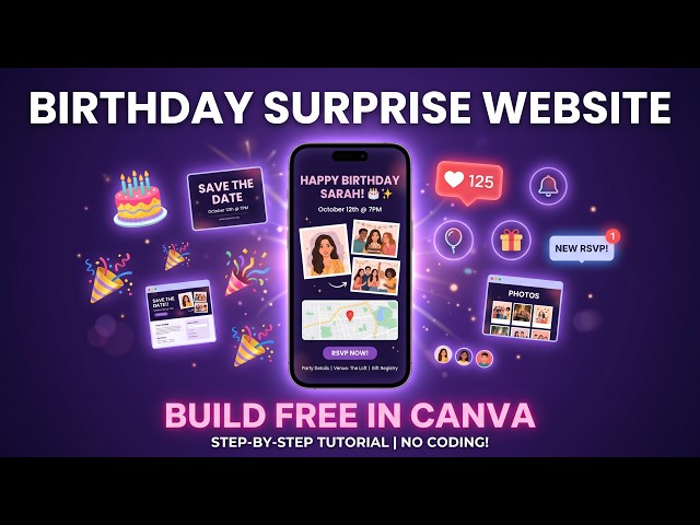 How to Make an Interactive Birthday Website in Canva — No Coding