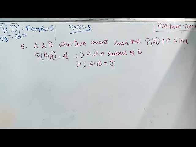 Class 12 rd Sharma 25.12 example 4 | chapter 13 Probability | Part 5 | cbse 2026 ❤️ Aravind Sir | 