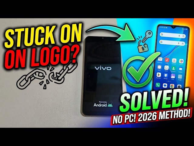 Vivo Y17s Stuck on Logo Solution 2026 | Boot Loop Fix NO PC & Without Flashing
