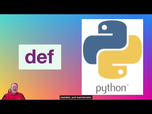Python keyword video reference: DEF