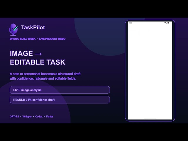 TaskPilot — OpenAI Build Week Live Demo
