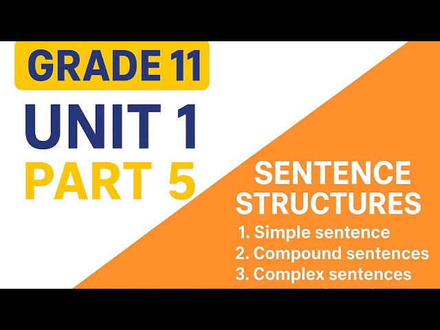 Grade-11 ,Exercise on sentence structure 