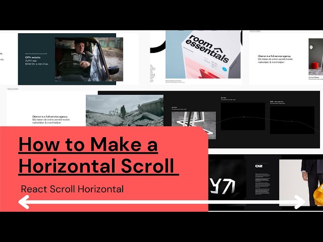 React Js - How to Make a Horizontal Scroll  | Horizontal Website | React Scroll Horizontal