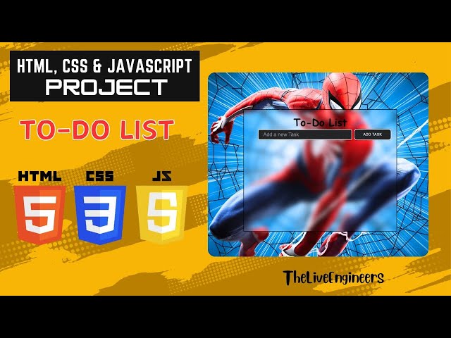 📝 Build a To-Do List App with HTML, CSS & JavaScript | Interactive Task Manager 🚀 | @1LiveEngineer