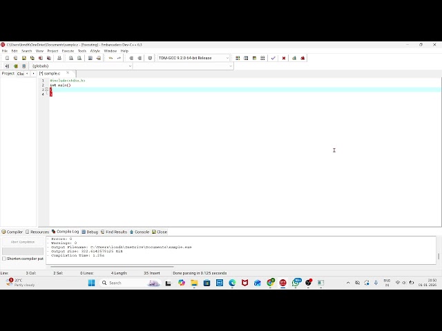 Hello World Printing Using C