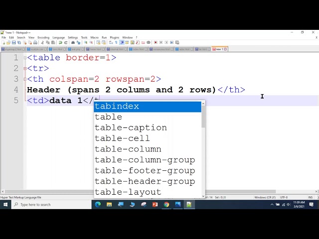 html table question discussion..