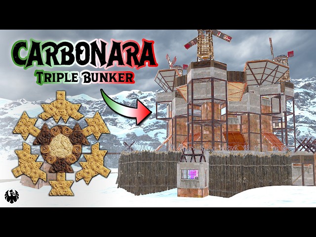 CARBONARA • Triple Bunker • Anti-Siege • Shield Wall • 4-6 MAN RUST BASE