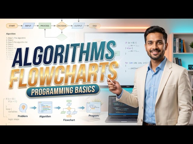 Algorithms & Flowcharts Explained | Programming Fundamentals Made Easy