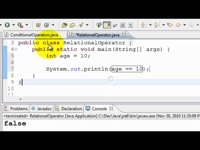 Java Tutorial #6 - Relational Operators