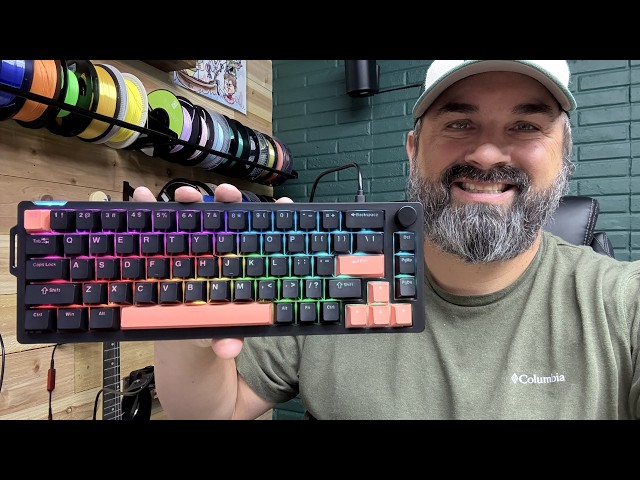 Gaozen x FURYCUBE 68% Mechanical Gaming Keyboard with RGB Backlit, Wired Keyboard Volume Knob Gasket