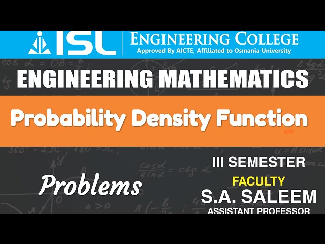 Probability Density function Problems