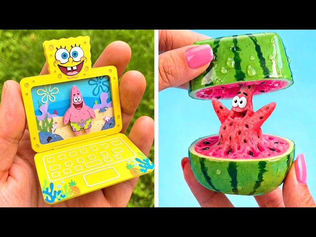 Easy SpongeBob Summer DIY! We Made Bikini Bottom Aquarium and Pineapple House