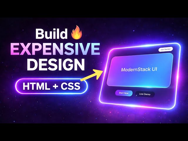 Modern UI Design with HTML CSS 😳 (Why it feels so expensive)