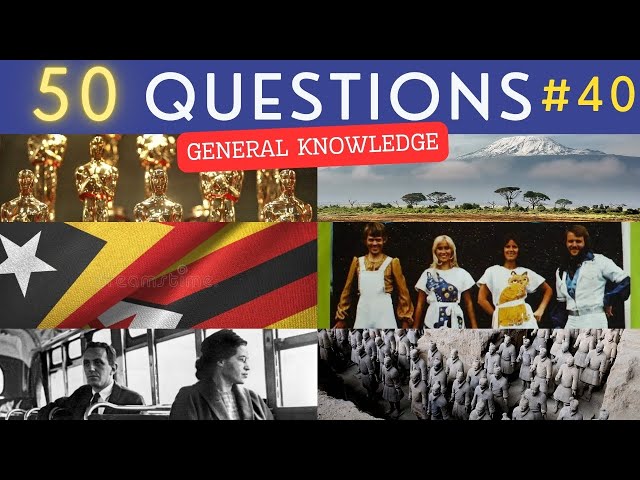 The General Knowledge Quiz #40 ¦ 50 Trivia Questions - Pub Quiz
