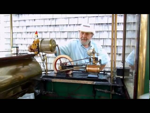 The steam engine that powers the Cretor's #1 Popcorn Wagon