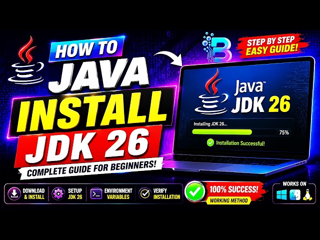 Java JDK 26 Installation on Windows 11 | Easy Step by Step Guide 🔥#Java #JDK26