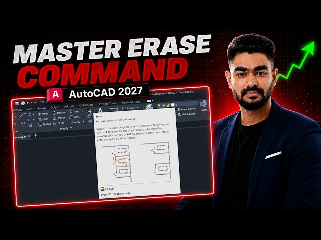 AutoCAD Beginner Course | How to Delete Objects in AutoCAD Tutorial