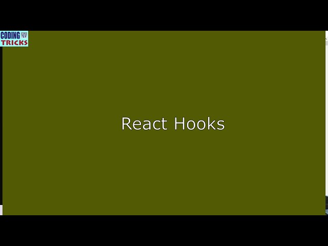 React Hooks For Beginners